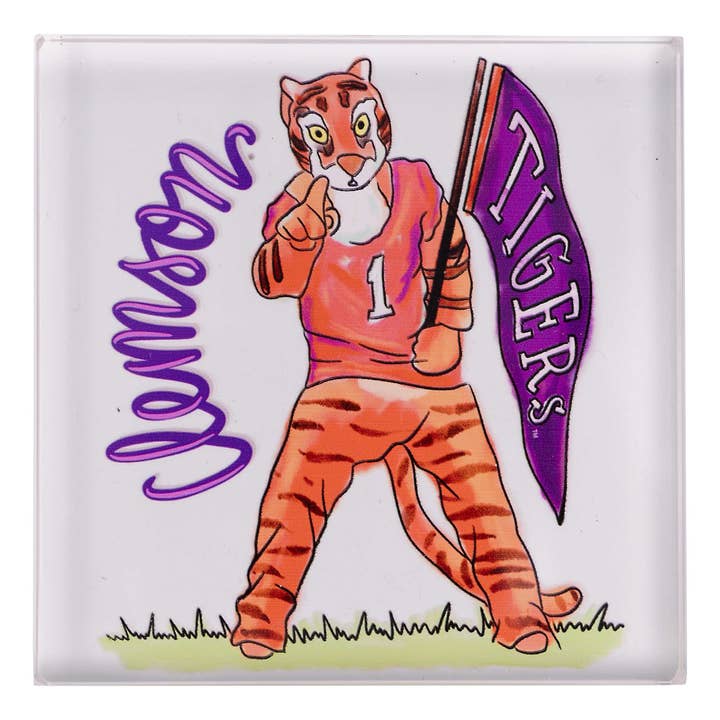 Clemson Mascot Napkin Weight for wholesale by Glory Haus