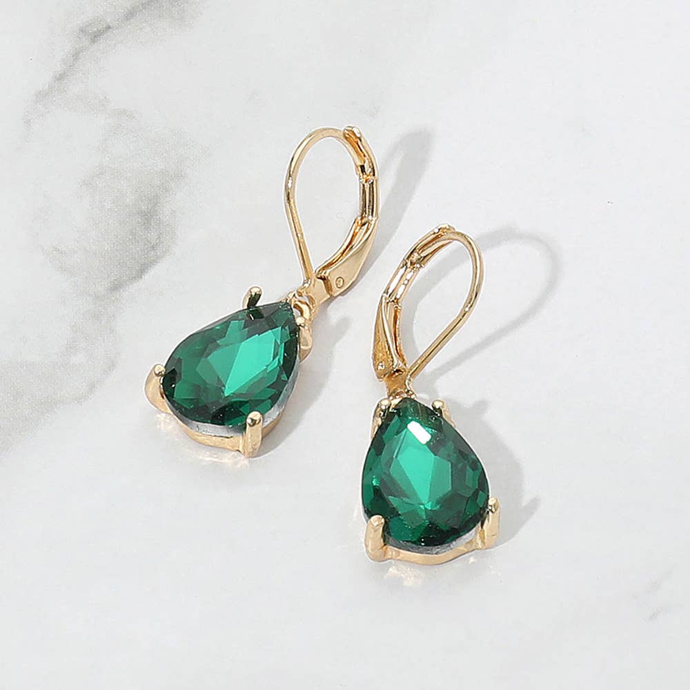 Sensibling Corp. - Wholesale Dangle Earrings - Teardrop Glass Stone Drop Dangle Earrings16