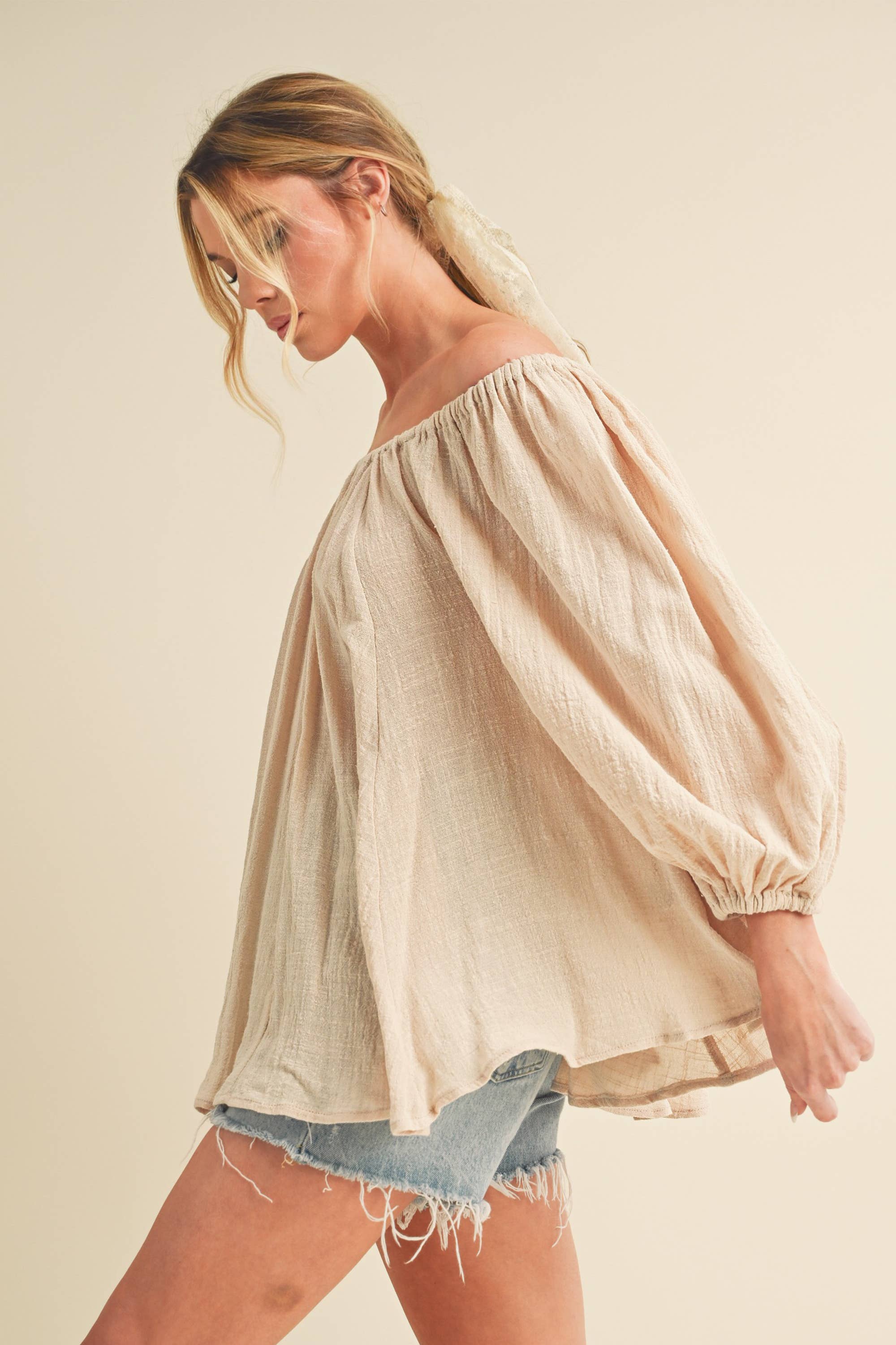 AEMI + CO - Wholesale Dress - Women's - 495DN Nately Off Shoulder Tunic Dress 67