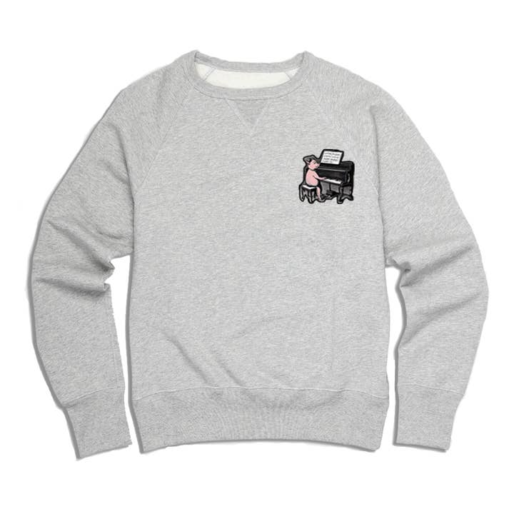 Sudadera infantil con bolsillo Cerdito tocando el piano para venta al por mayor de Maqoba