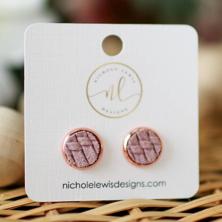 Pink Knot Leather Studs for wholesale by Golden Rae Wholesale