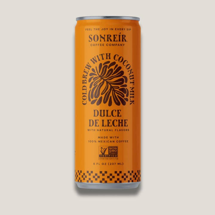 Dulce De Leche – Coconut Milk Cold Brew Latte - Available Jan 2026 for wholesale by Sonreír Coffee Company