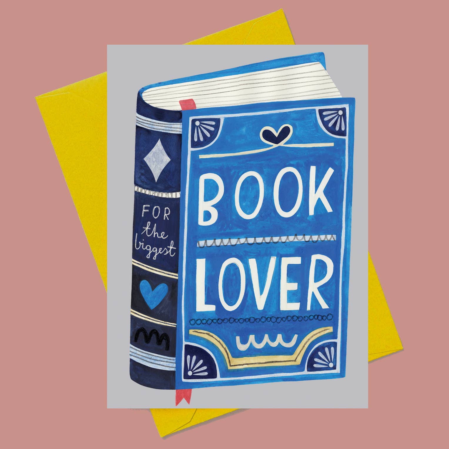 Daria Solak Illustrations – wholesale Love card – BOOK LOVER card 1