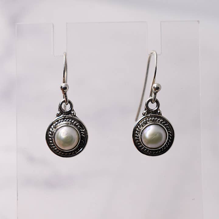 JorieJewelry - Wholesale Dangle Earrings - 925 Sterling Silver Pearl Earring1
