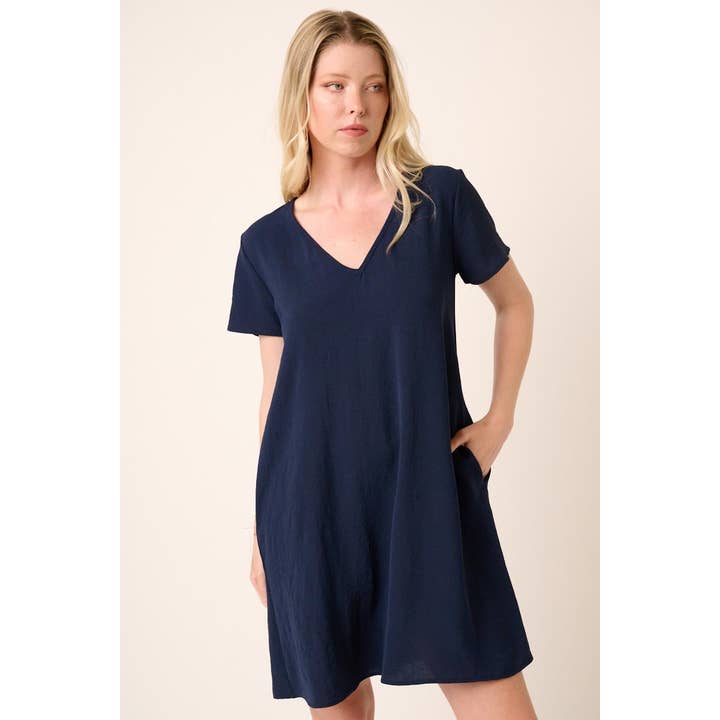 mittoshop - Wholesale Jurk - Dames - AIRFLOW SHIFTJURK MET V-HALS EN KORTE MOUWEN42