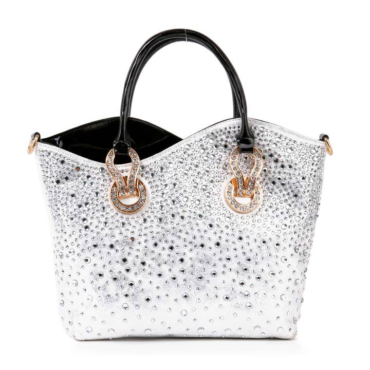 Handbag Express - Wholesale Tote Bag - Women's - Rhinestone Ombre Design Elegant Tote2