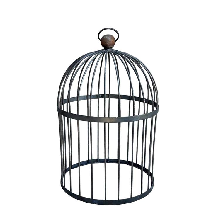 Garden Iron And More - Wholesale Bird House - Wrought Iron Bird Cage Style Obelisk with Decorative Sphere