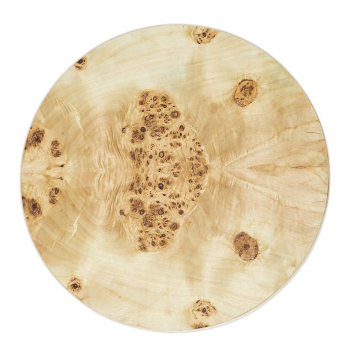 LR Home - Wholesale Side Table - Transitional Solid Burl Wood Handmade Round Side Table