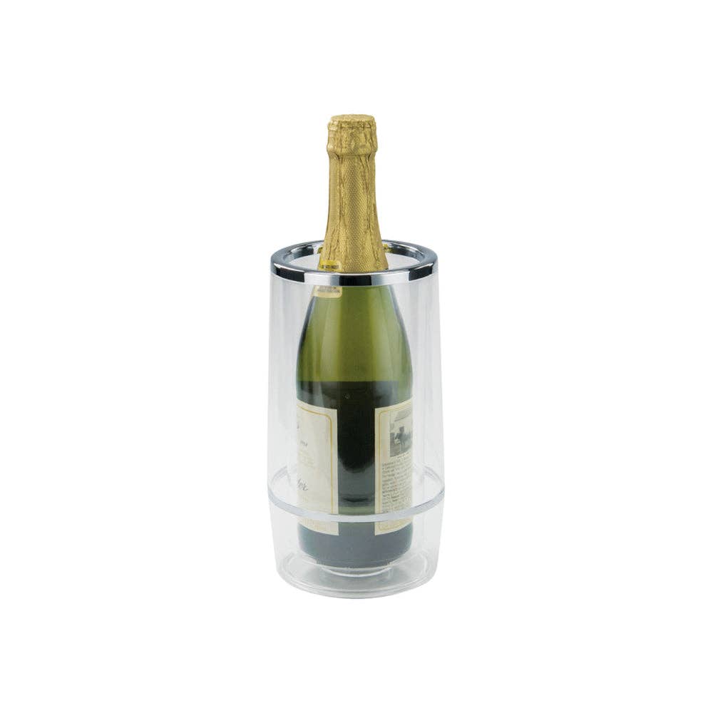 EcoQuality - Vente Seau à vin - Refroidisseur de bouteille de vin à double paroi en acrylique transparent parfait1