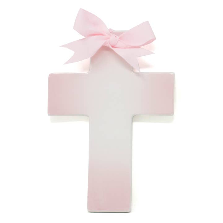 Rosa Ombre Keramikkreuz für den Großhandel von Child To Cherish®