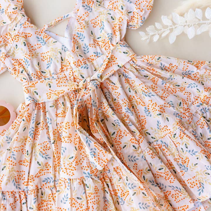 Lucilla Mommy and Me Puff Sleeve Dress for wholesale by Little Grey