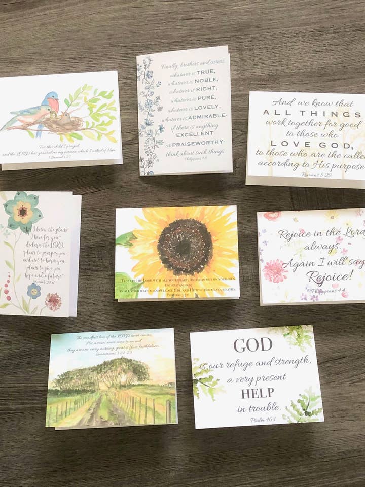 Skriften notecard sæt, Bibelvers brevpapir for engroshandel hos Faith and Franklin