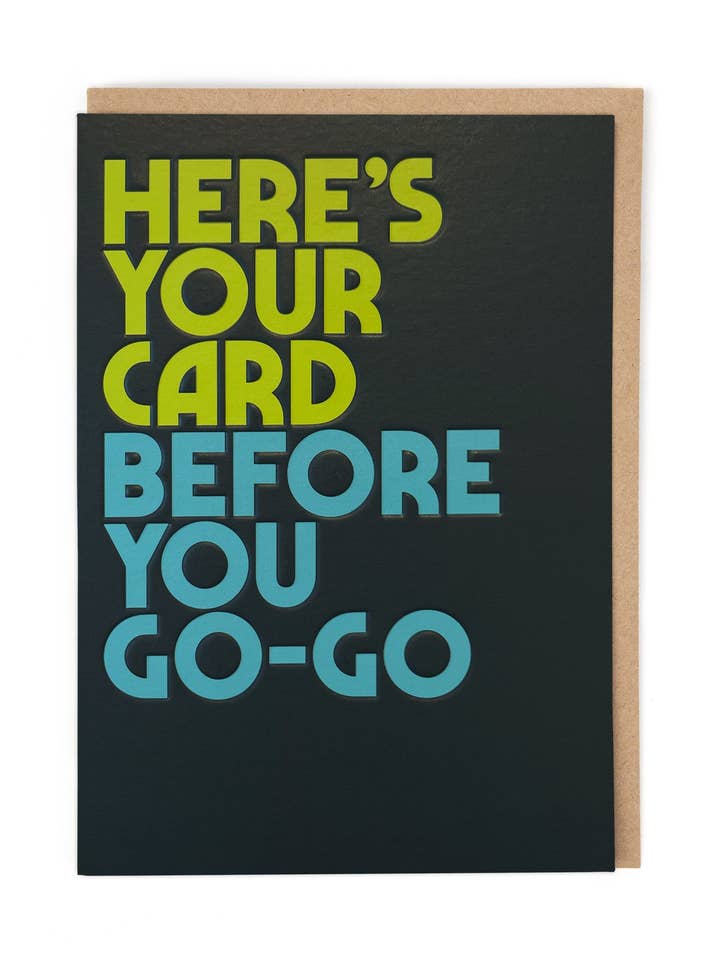 BEFORE YOU GO-GO for wholesale by Cath Tate Cards