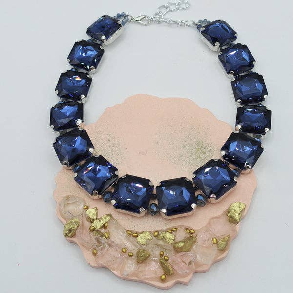 Argento + Krystal LUCE SÆT - HALSKÆDE OG ARMBÅND med facetslebne sten for engroshandel på Faire2