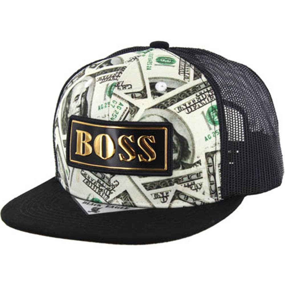 Zion Brand - Vente Casquette de camionneur – unisexe - CASQUETTE SNAPBACK TRUCKER PRINT DOLLAR PRINT EN PU8