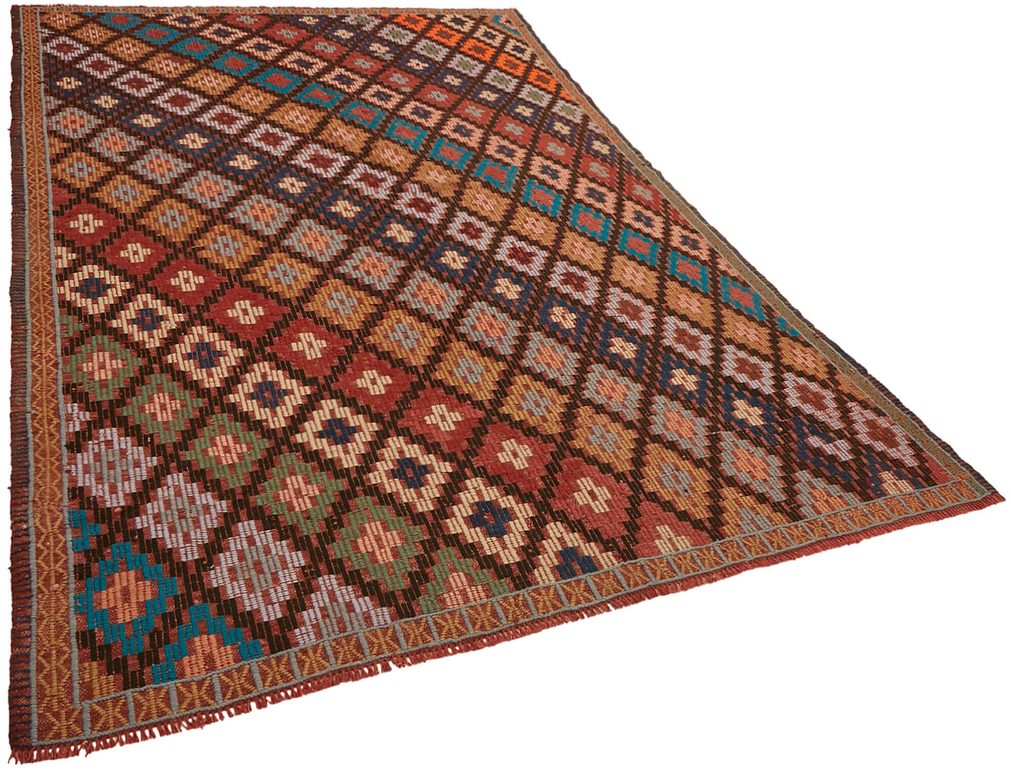 RUG N CARPET - Wholesale Area Rug - 6x9 Multicolor Oriental Kilim Rug - 459561