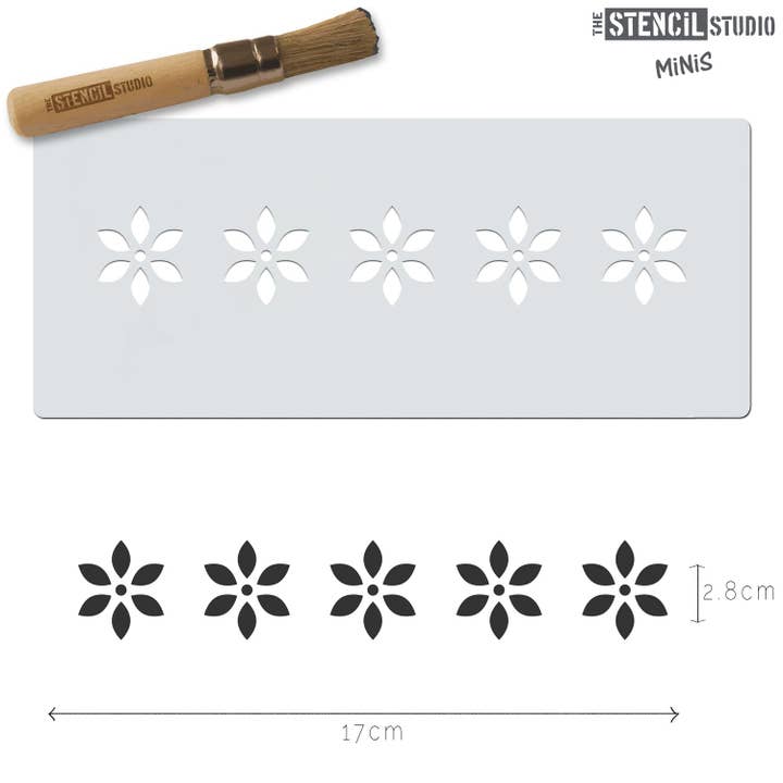 The Stencil Studio - Wholesale Stencil/craft die - Stencil MiNiS - Nordic Flower Border Stencil2