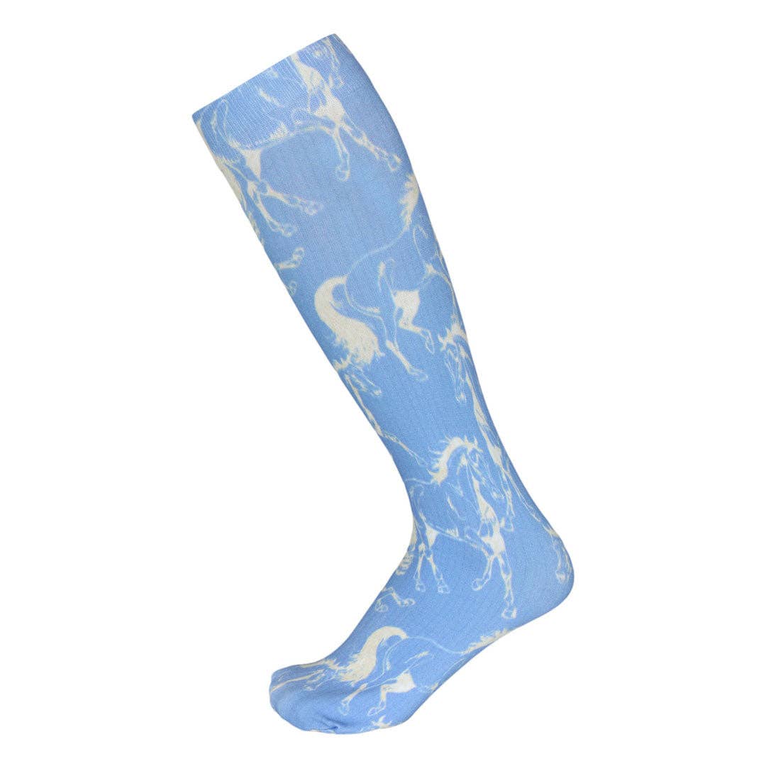 JPC Equestrian – wholesale Socks – Women's – AWST Int'l Lila Linear Horse Socks7