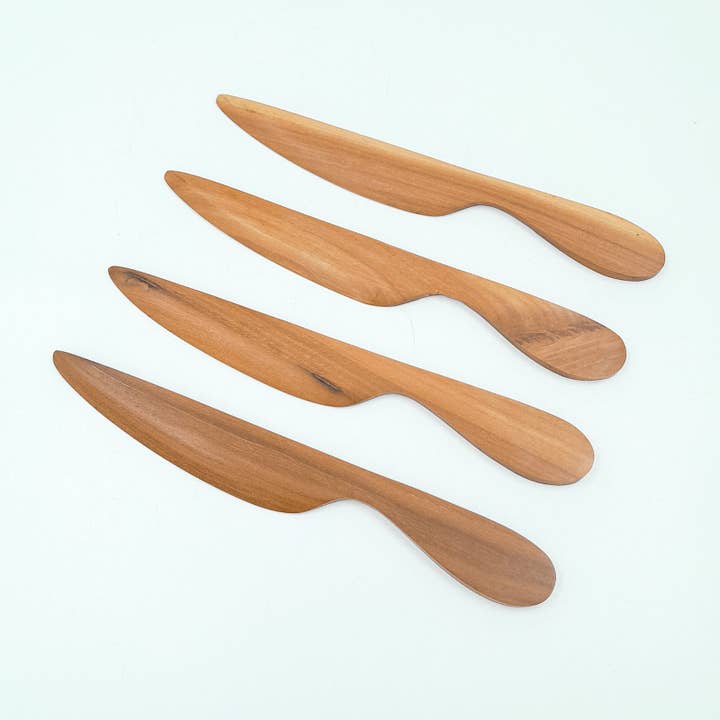 Wooden Tableware Minimalist Set of 4 Cake Knives for wholesale by FERN