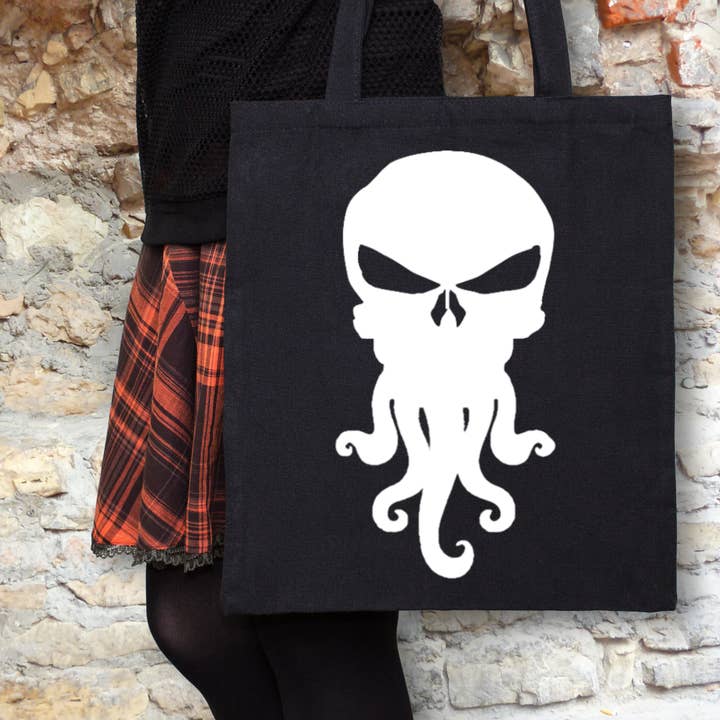 Skull bag tentacles gothic heavy metal witch gift halloween for wholesale by Kutuleras