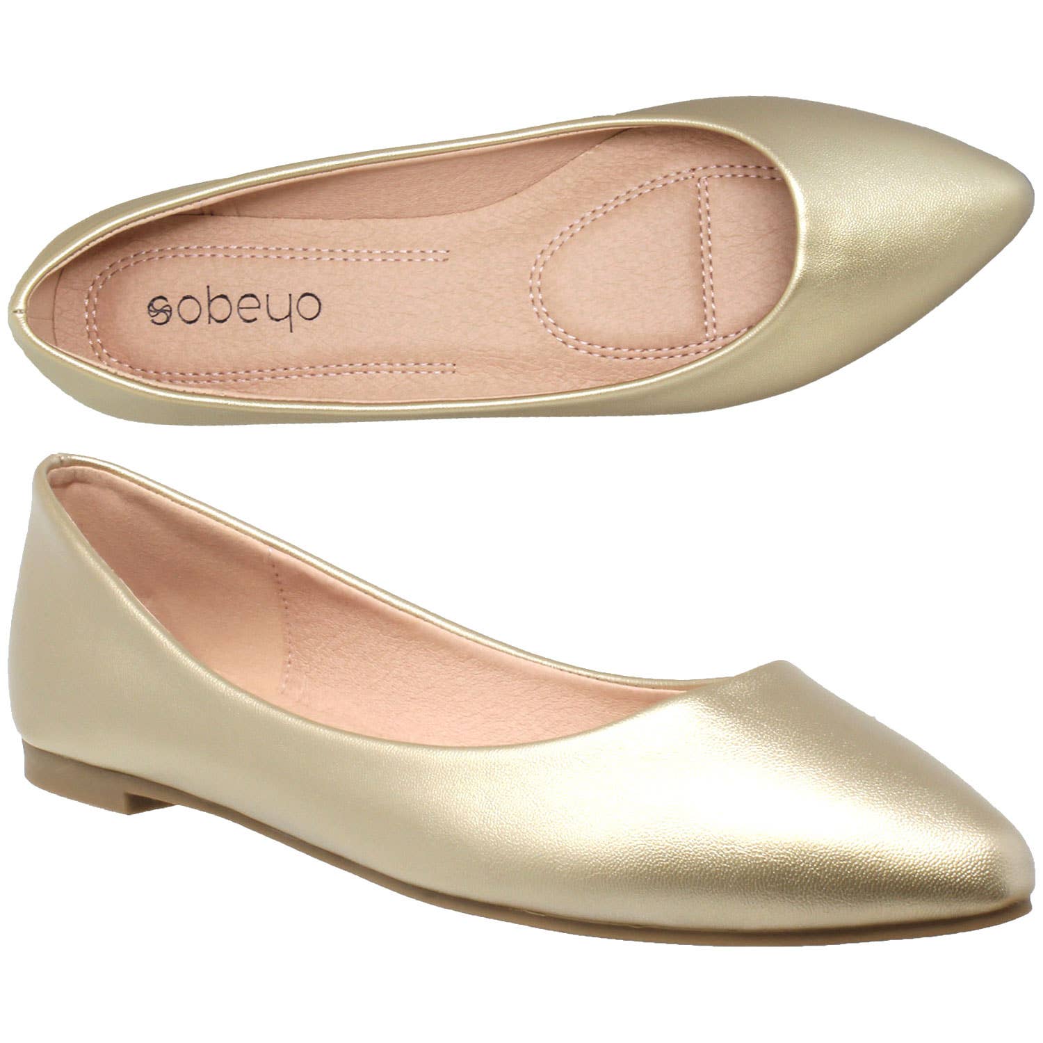 SOBEYO - Wholesale Flats - Women's - Ballet Flats Pointed Toe Slip On Cushioned Closed Toe Shoes12