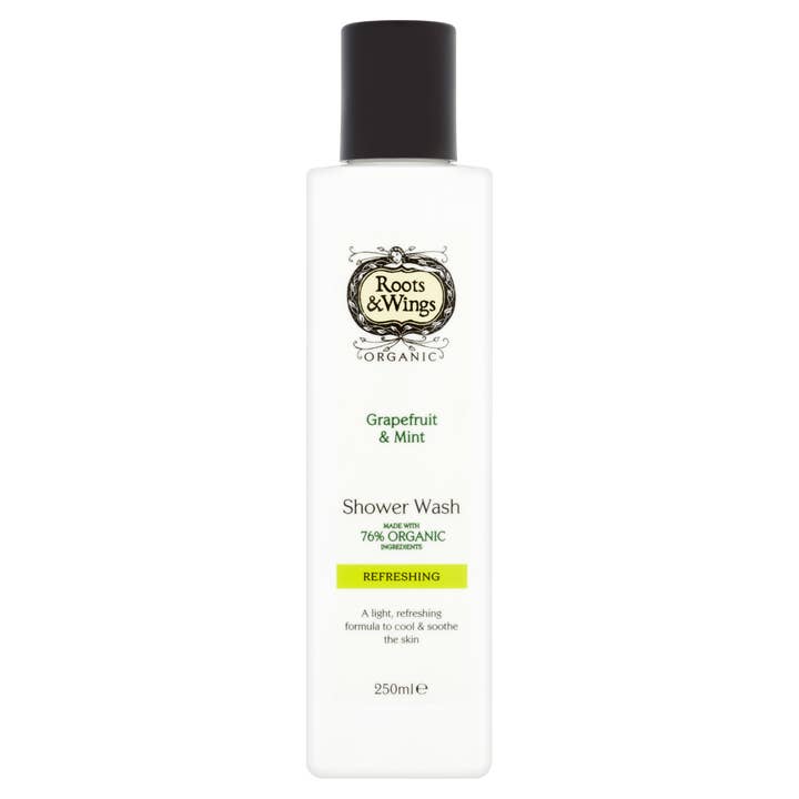 Roots & Wings Organic Grapefruit & Mint Shower Wash for wholesale by Roots & Wings Organic
