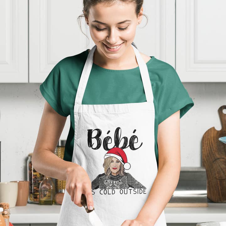 Christmas Apron - Schitt's Creek - BeBe It's Cold Outside for wholesale by Jackson + Wyatt