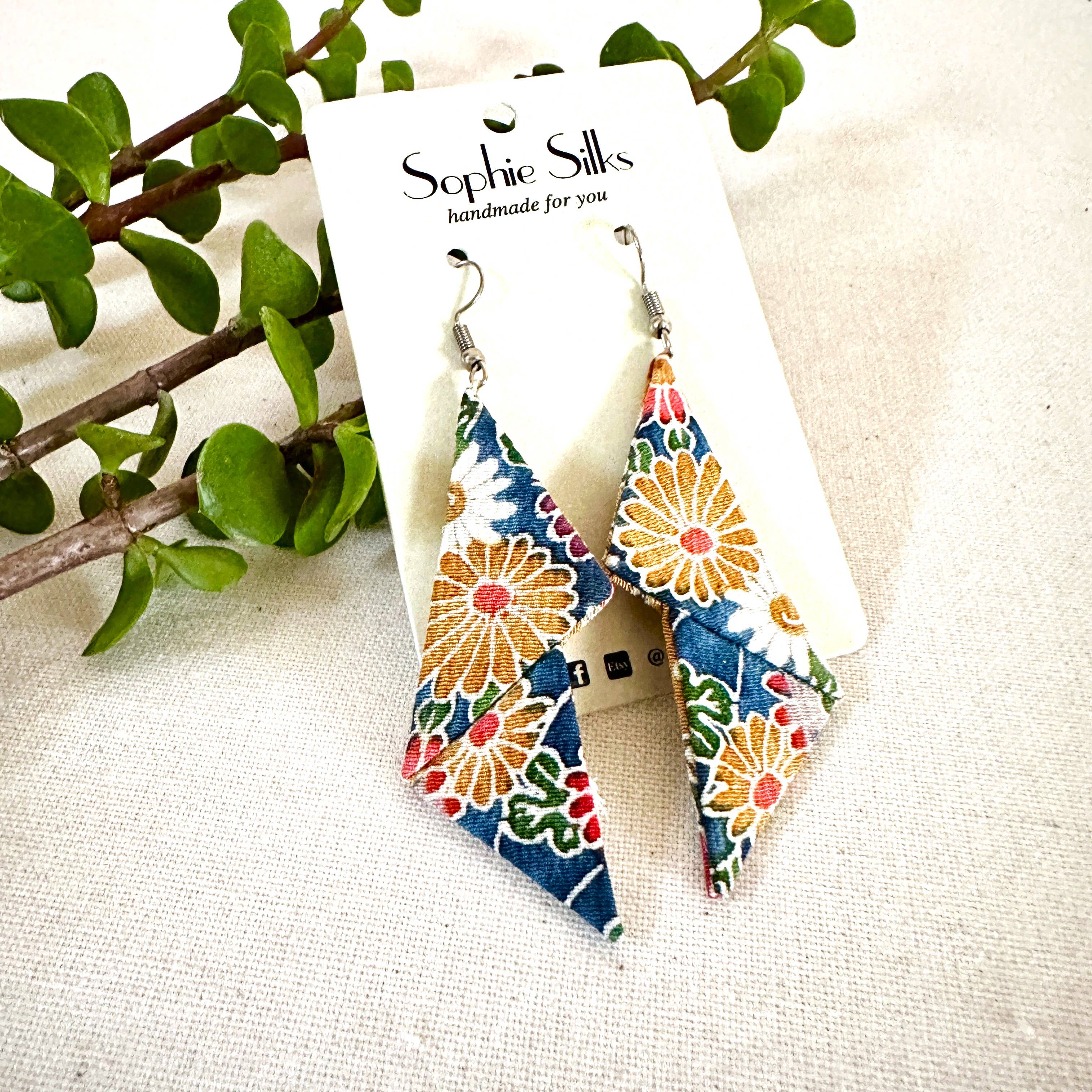 Sophie Silks - Vente Boucles d'oreilles pendantes - Boucles d'oreilles kimono empilées7