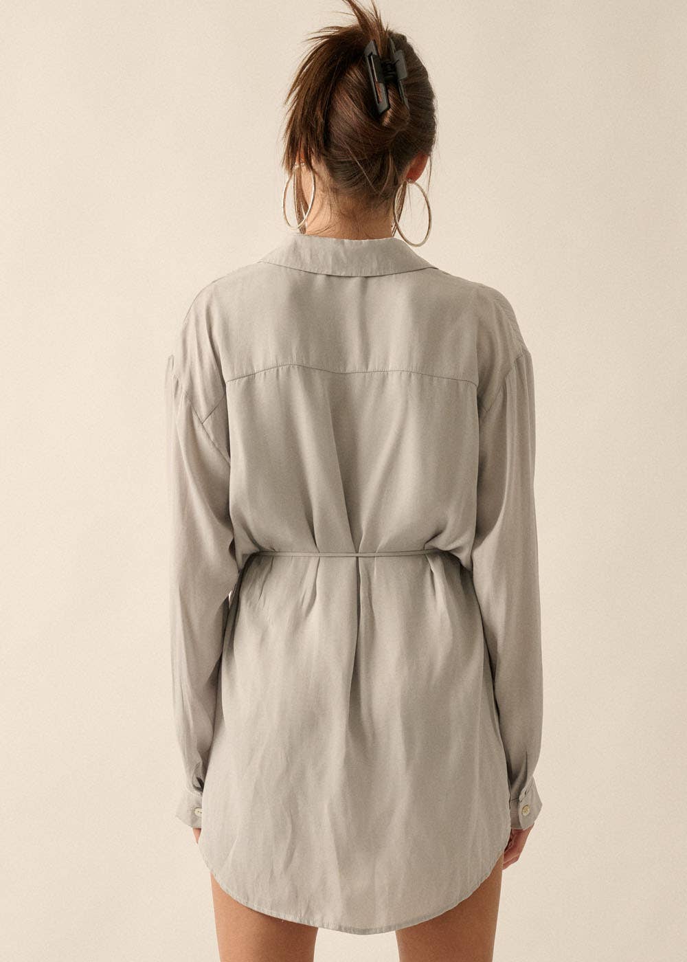 Promesa USA – Romper - Mulher por atacado – Macaquinho sólido de cetim com botão, cintura alta e cinto39