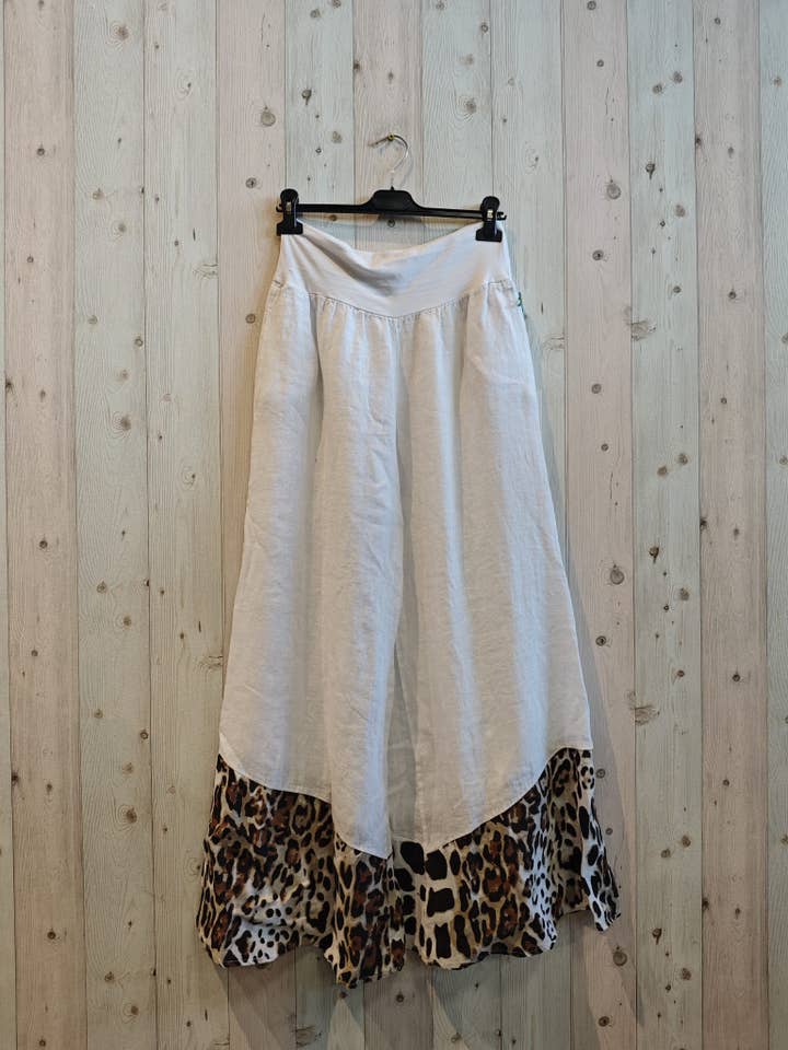 Linen & More - Venta al por mayor Pantalones - Mujer - REF 30507 PANTALON DE LINO 100% ESTAMPADOS LEOPARDO