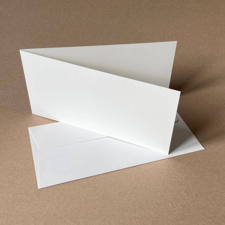 10 Altweiße Extralange Klappkarten Din Lang Mit Umschlägen für den Großhandel von Kettcards