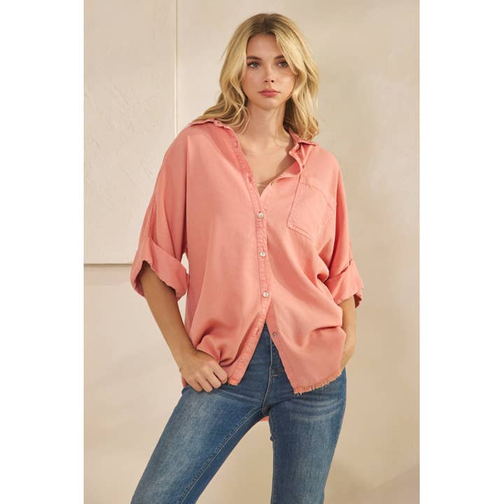 Camicia Tecel a maniche corte con polsino per la vendita all'ingrosso da parte di Veveret