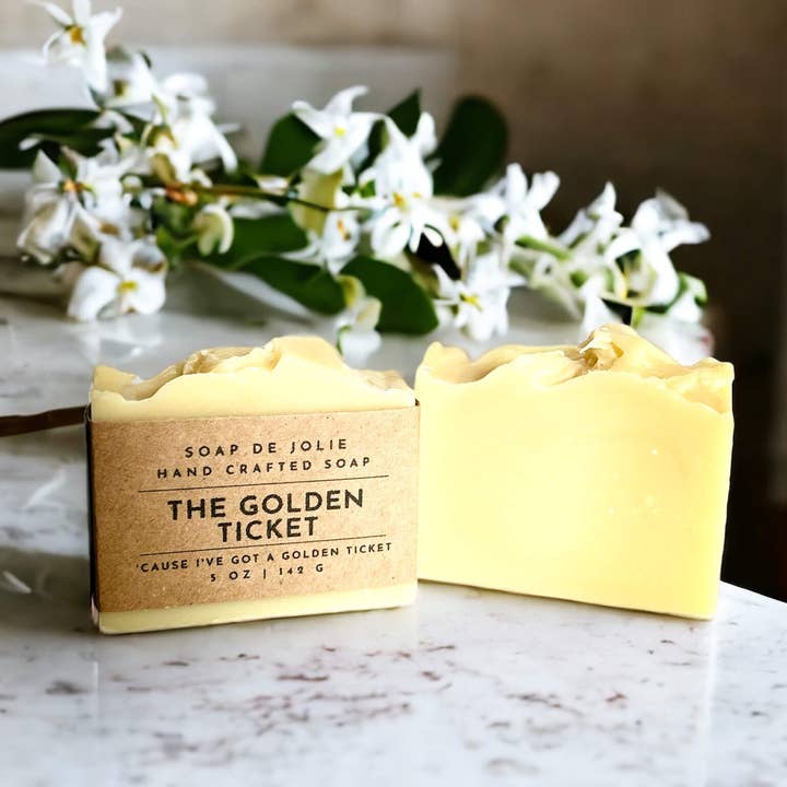 Soap de Jolie - Wholesale Bar Soap - The Golden Ticket_(Honeysuckle Jasmine) Cold Process Soap
