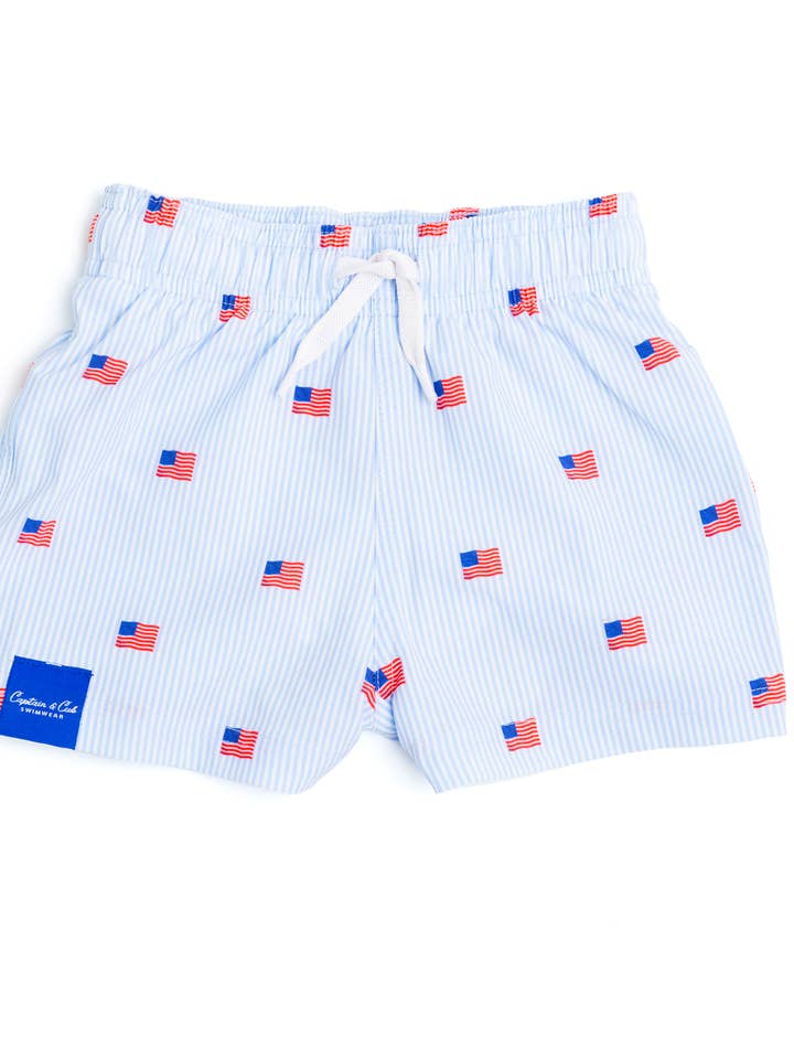 Captain and Cub - Wholesale Swim Shorts - Kids - Baby Boy USA Swim Trunks