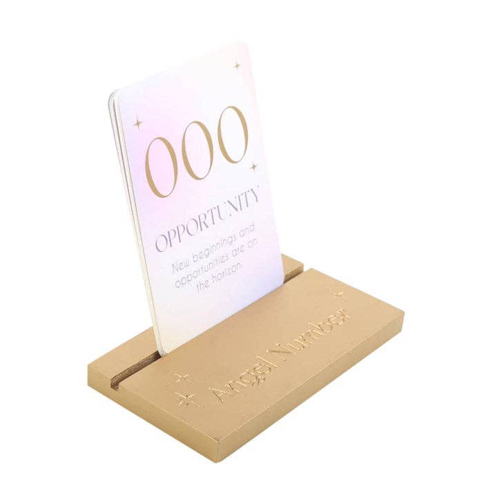 Something Different Wholesale - Wholesale Tarot Cards - Angel Number Affirmation Cards with Wooden Stand