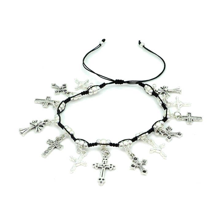Pulsera de dijes de cruces para venta al por mayor de Lost in Bali