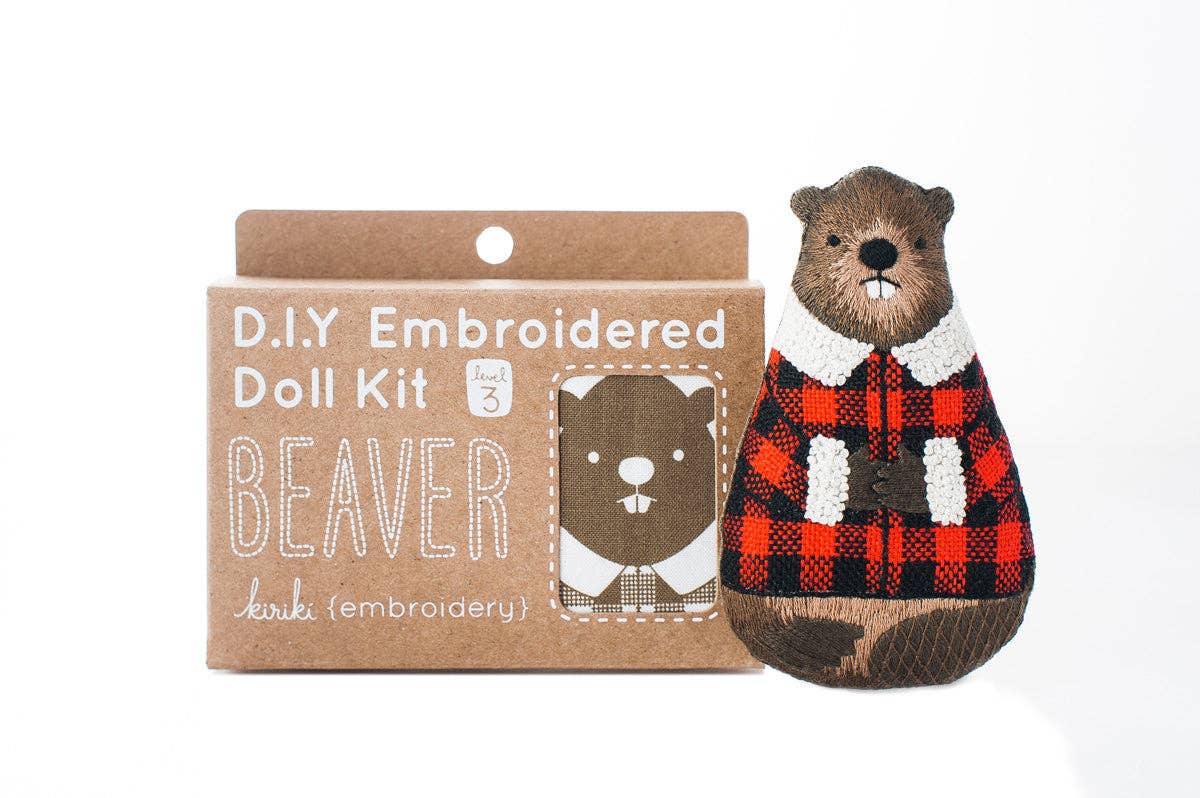 Kiriki Press - Vente Accessoire de broderie/point de croix - Beaver - Kit de broderie1