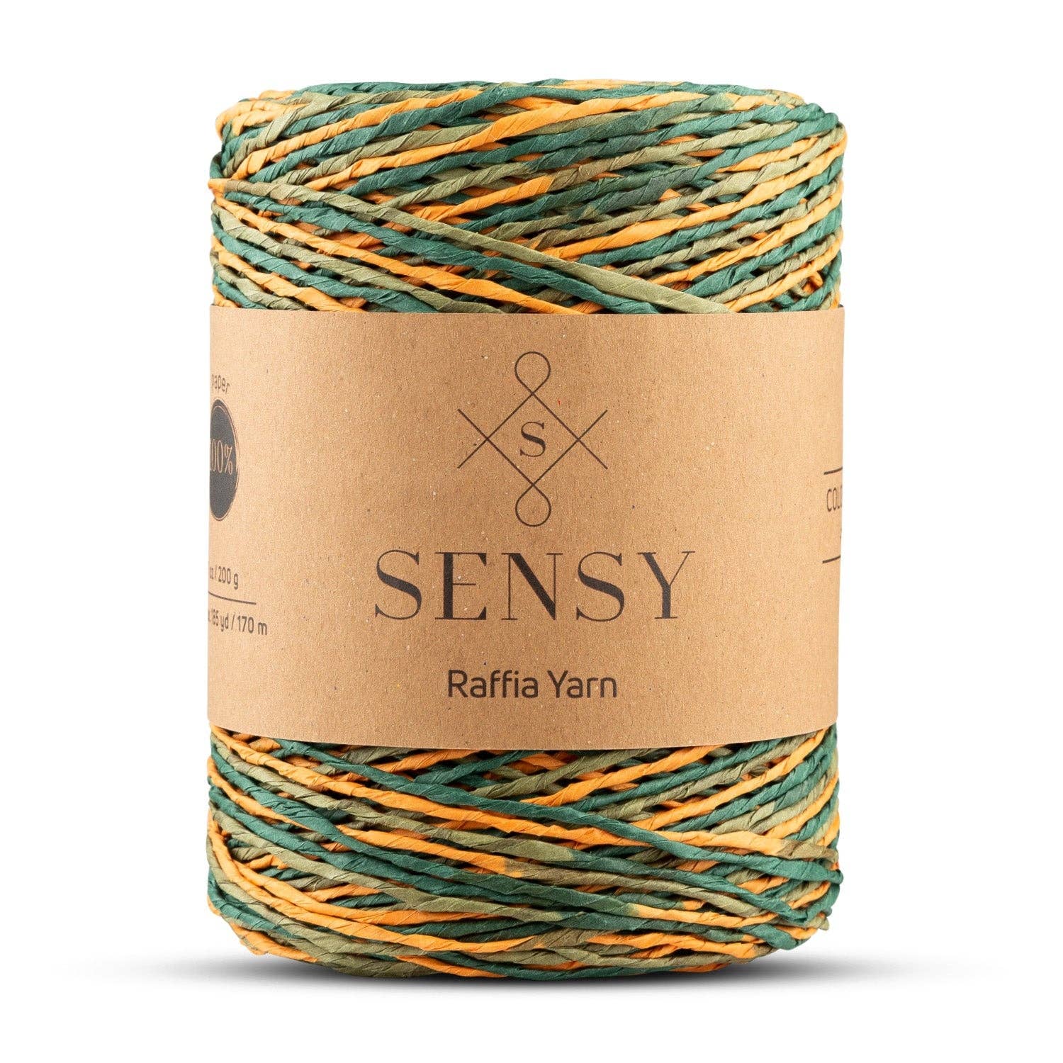 Sensy - Vendita all'ingrosso Lana - Sensy Premium filo di rafia multicolore 185 yard in carta 100%6