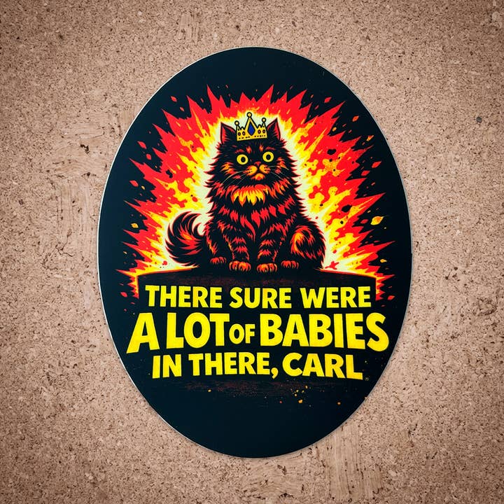 Princess Donut - 'A Lot Of Babies In There' Vinyl Sticker - Dungeon Crawler Carl Fan Art for wholesale by Queen Anne Chonk & Co