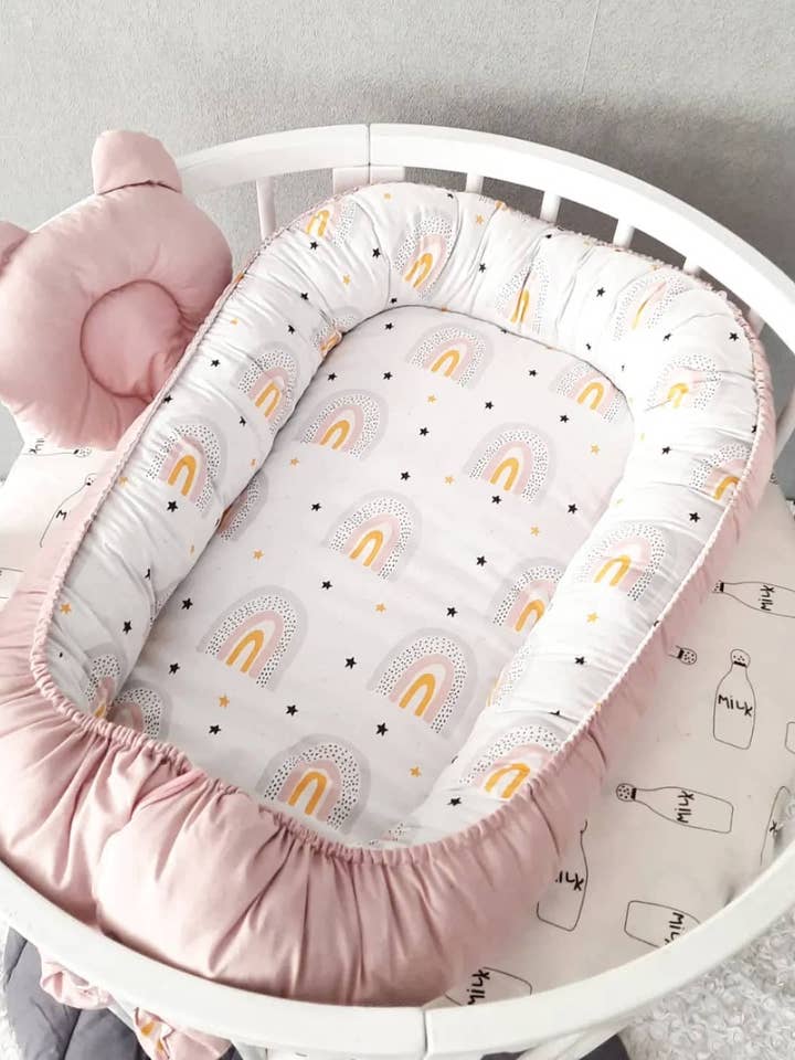 Raibow Baby nest for newborn. Cotton babynest for wholesale by Allbright Kids