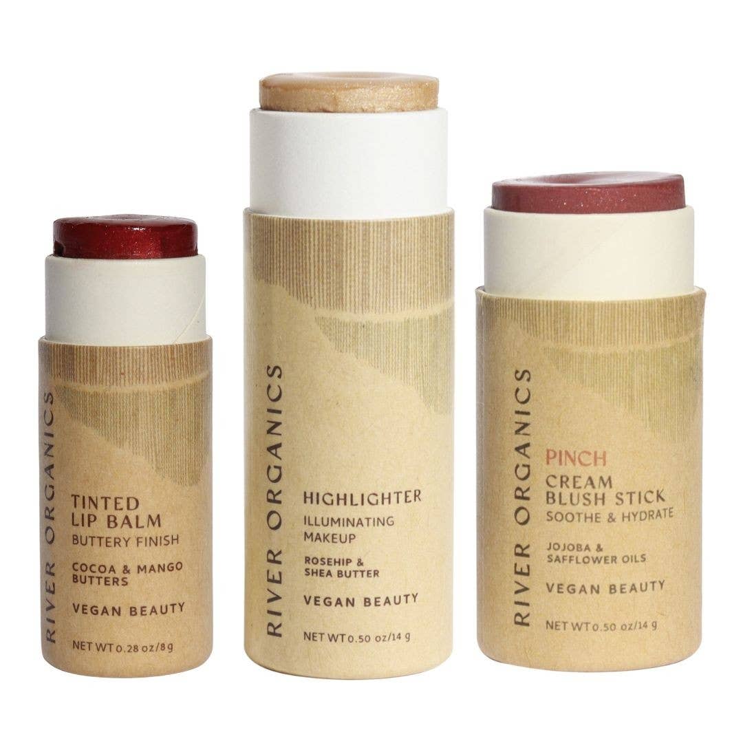 River Organics - Wholesale Lip Balm Set - Lip + Highlighter + Blush Set (Mix & Match)42