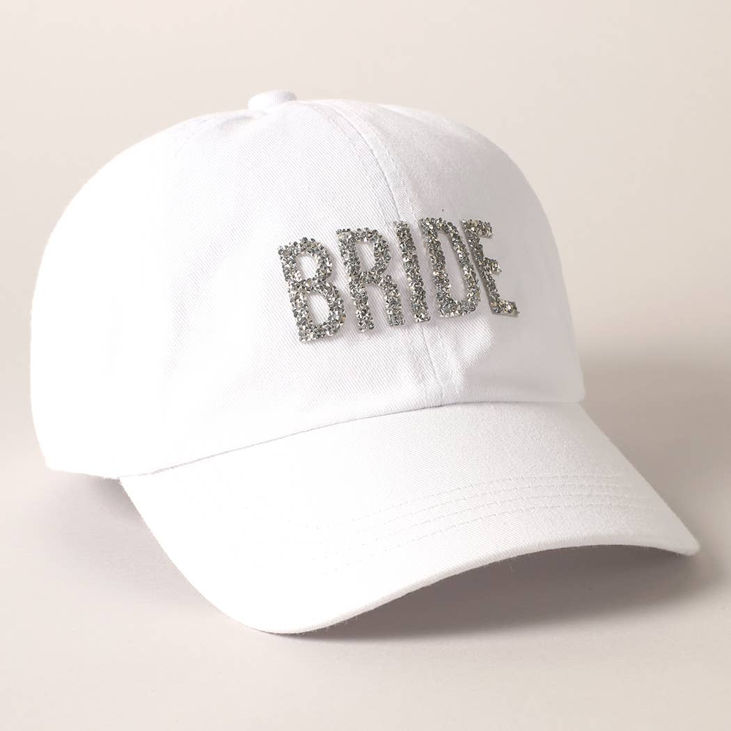 Fashion City - Wholesale Baseball Cap - Women's - Bride Glitter Letter Patch Baseball Cap4