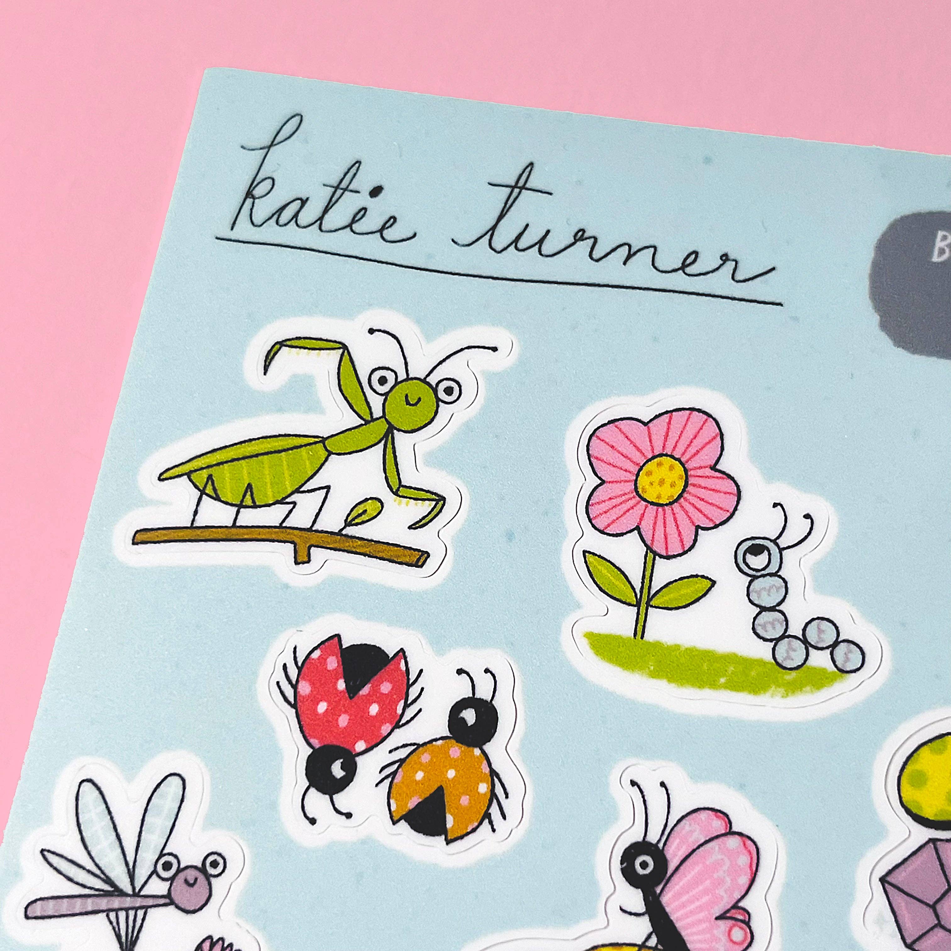 Katie Turner Illustration - Vendita all'ingrosso Adesivo - Bug Insetti Insetti! Foglio di adesivi1
