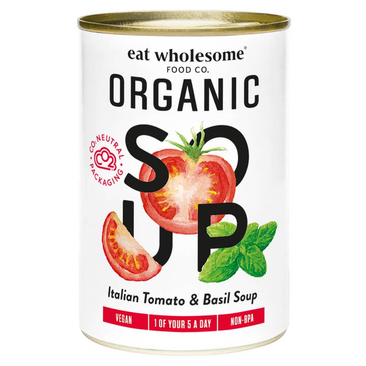 Organic Tomato & Basil Soup, 400g for wholesale by Eat Wholesome