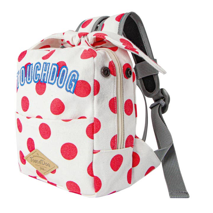 Touchdog® Polka Dot Stor ficka Duffle Hundryggsäck och sele med dragkedja för wholesale av Pet Life