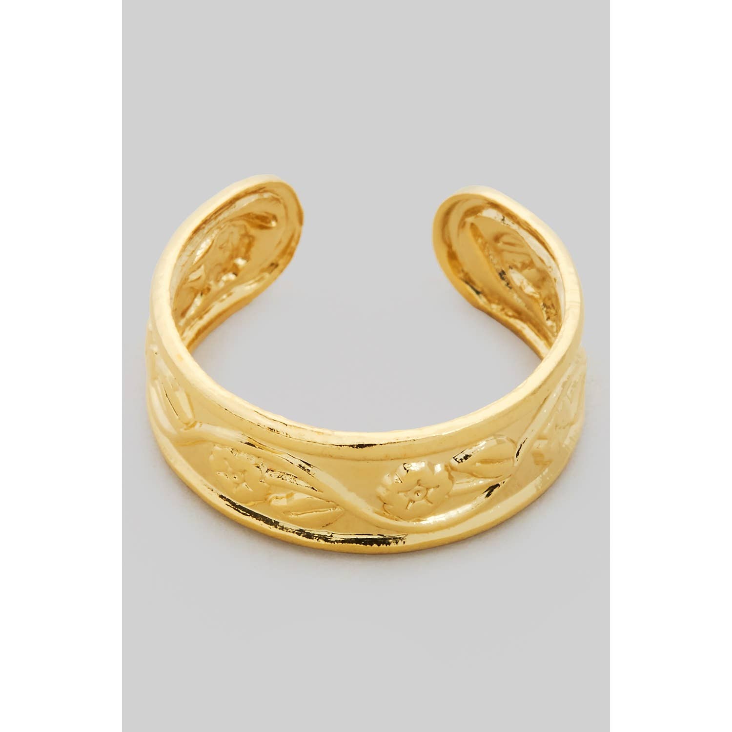 Girly - Wholesale Toe ring - FLORAL PRESSED TOE RING1