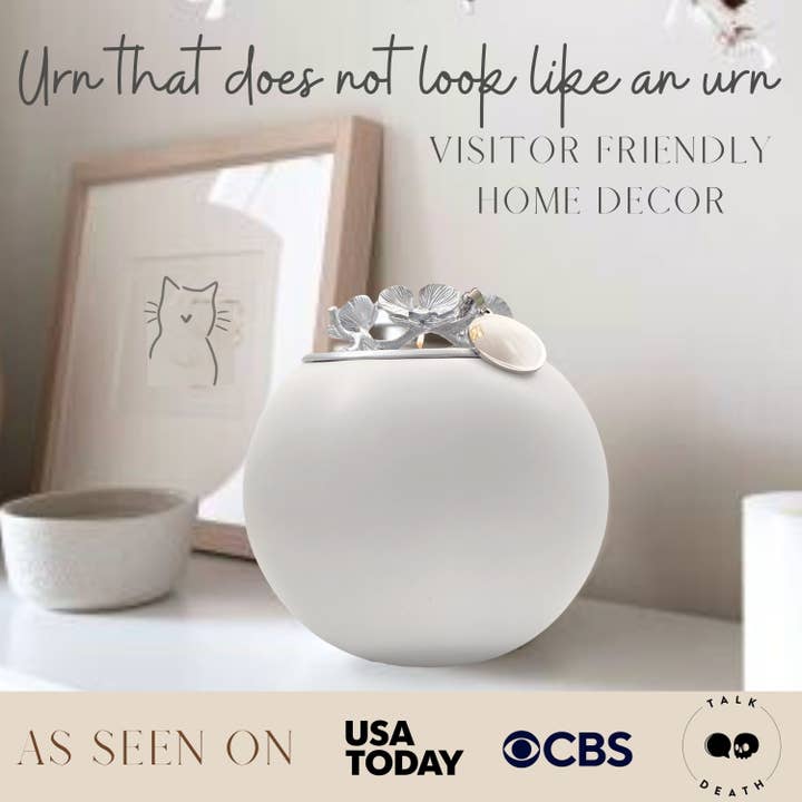 G'Night Fetcher - Wholesale Pet urn/keepsake box - Orchid Urn for Dog & Pet Ashes - Handmade - White Silver12