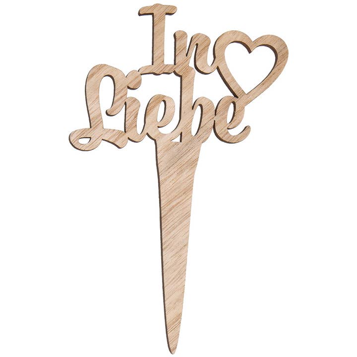 Vosteen - Wholesale Tooth Picks/Party Picks - Wood plug in love, D10cm, H20cm, natural