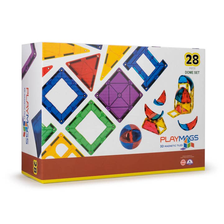 The Toy Group - Wholesale Building Set - Kids - Playmags 28 Piece Dome Set