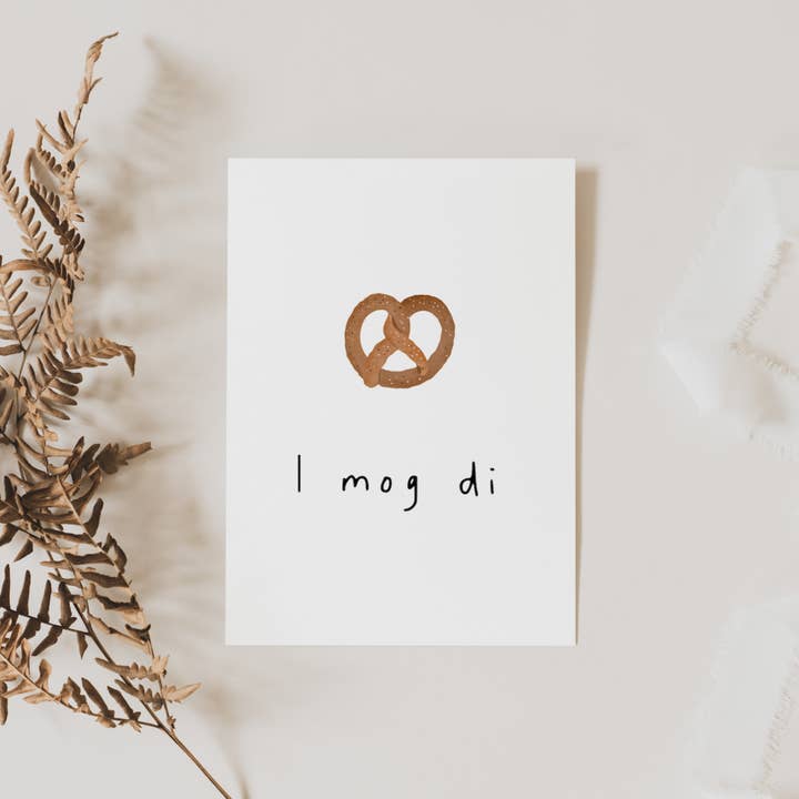 Tilda&Theo - Wholesale Postcard - Pretzel postcard - i mog di - Bavarian postcard